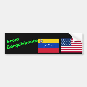 Calcomanía vehículo Venezuela USA Barquisimeto Bumper Sticker