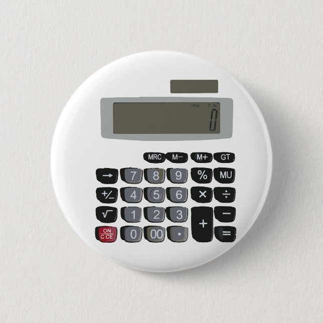 Calculadora 6 Cm Round Badge (Front)