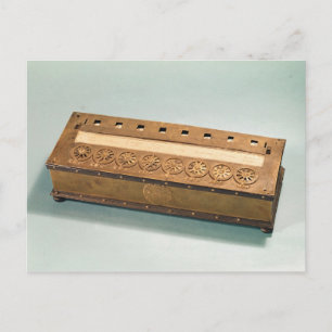 Calculating machine invented by Blaise Pascal Postcard
