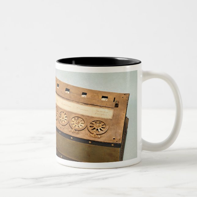 Calculating machine invented by Blaise Pascal Two-Tone Coffee Mug (Right)