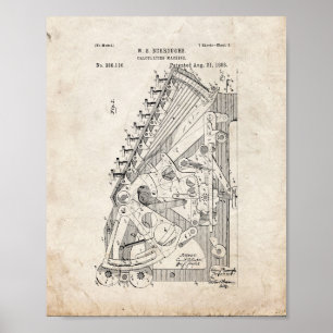 Calculating Machine Patent - Old Look Poster