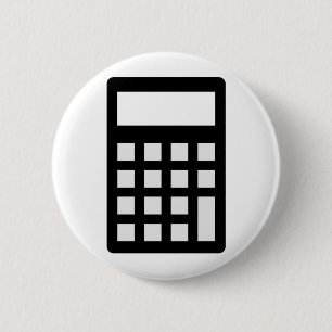 Calculator 6 Cm Round Badge