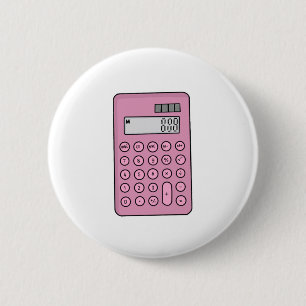 Calculator 6 Cm Round Badge