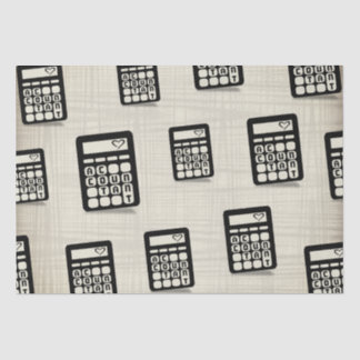 Calculator Accountant Heart Golden Tissue Paper