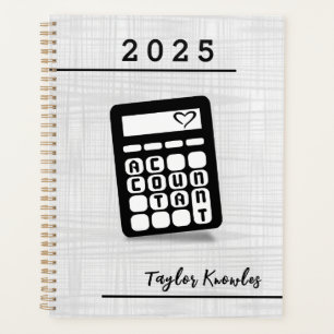 Calculator Accountant Heart Planner