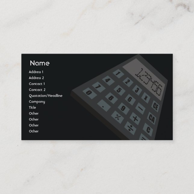 Calculator - Business Business Card (Front)