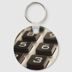 "Calculator Close-Up" Key Ring