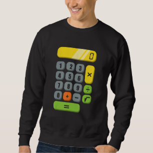 Calculator Costume Halloween Easy Cosplay Math Gee Sweatshirt