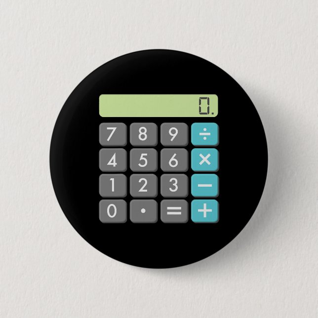Calculator Halloween Costume  Math Geek Cool Scary 6 Cm Round Badge (Front)