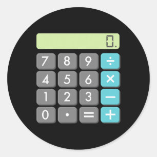 Calculator Halloween Costume  Math Geek Cool Scary Classic Round Sticker
