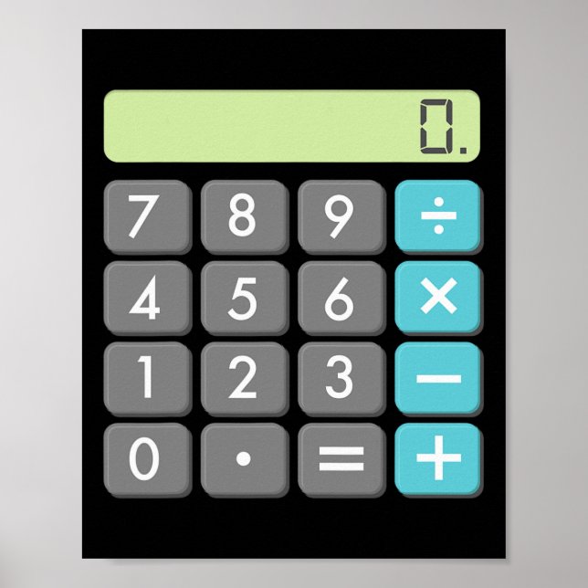 Calculator Halloween Costume  Math Geek Cool Scary Poster (Front)