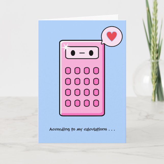 Calculator Love Card (Front)