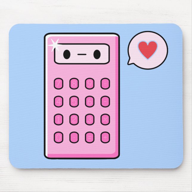 Calculator Love Mouse Mat (Front)