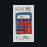 Calculator Math Teacher Accountant Mathematics Business Card<br><div class="desc">Simply personalise with your information for a one-of-a-kind business card! Business cards feature an original marker illustration of a calculator. Great for a math teacher or accountant.</div>
