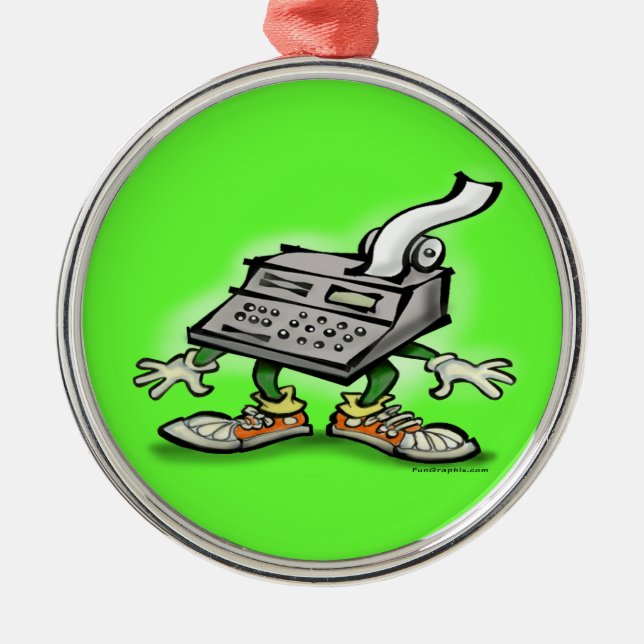 Calculator Metal Tree Decoration (Front)