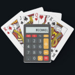 Calculator Personalised Name Playing Cards<br><div class="desc">Math Calculator Personalised Name</div>