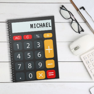 Calculator Personalized Name Notebook
