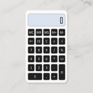 calculator tutor services business card