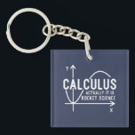 Calculus Actually Its Rocket Science Funny Math Key Ring<br><div class="desc">Funny Math science school nerd keychain for any math genius or geek with a good sense of humour. The funny saying is "Calculus - Actually It Is Rocket Science" with a x to y-axis graph</div>