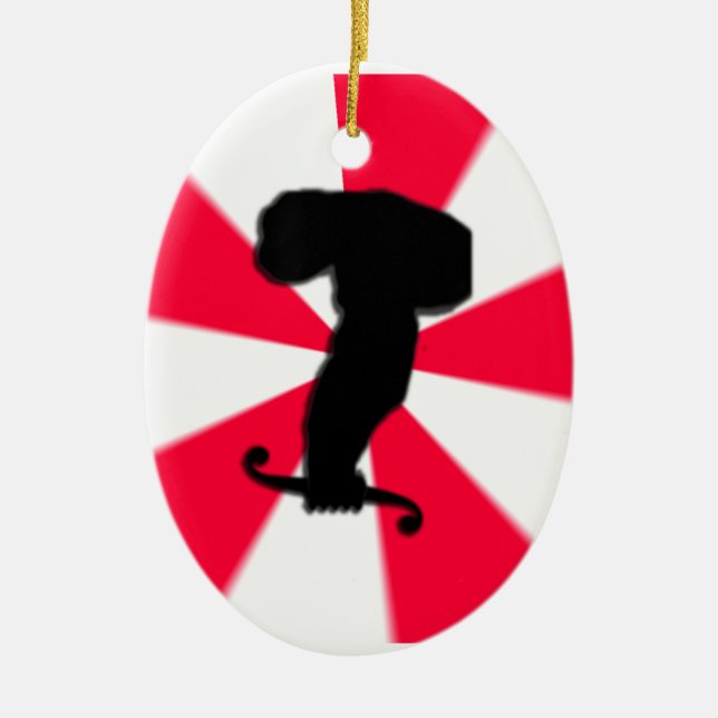 Calculus Ape Ceramic Tree Decoration (Front)