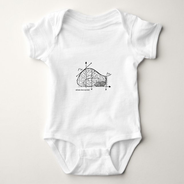 Calculus Hurts my Brain Baby Bodysuit (Front)