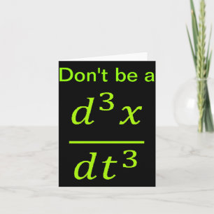 Calculus Physics Joke  Card