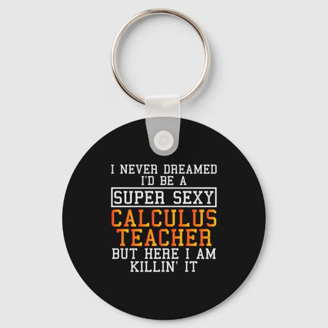 Calculus Teacher Funny Math Professor  Key Ring (Front)