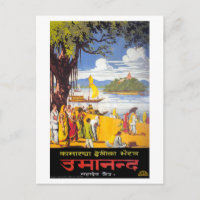 Calcutta, India Restored Vintage Travel Poster