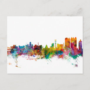 Calcutta (Kolkata) India Skyline Postcard