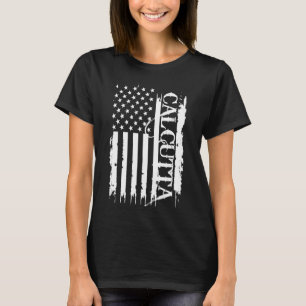 Calcutta United States Distressed w US Flag T-Shirt