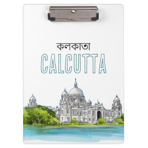 Calcutta "Victoria Memorial" Kolkata Bengali Clipboard
