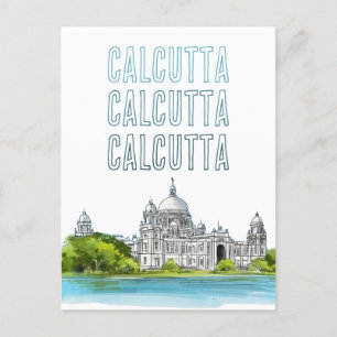 Calcutta "Victoria Memorial" Kolkata Bengali Holiday Postcard