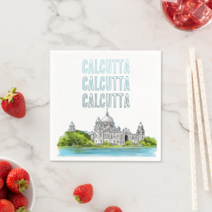 Calcutta "Victoria Memorial" Kolkata Bengali Napkin