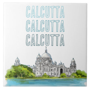 Calcutta "Victoria Memorial" Kolkata Bengali Tile