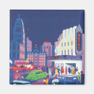 Calcutta Vintage Travel Poster Magnet