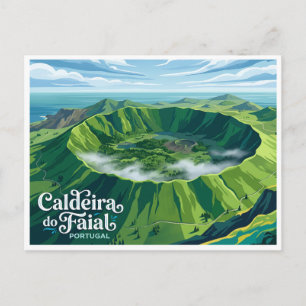 Caldeira do Faial Horta Portugal Postcard