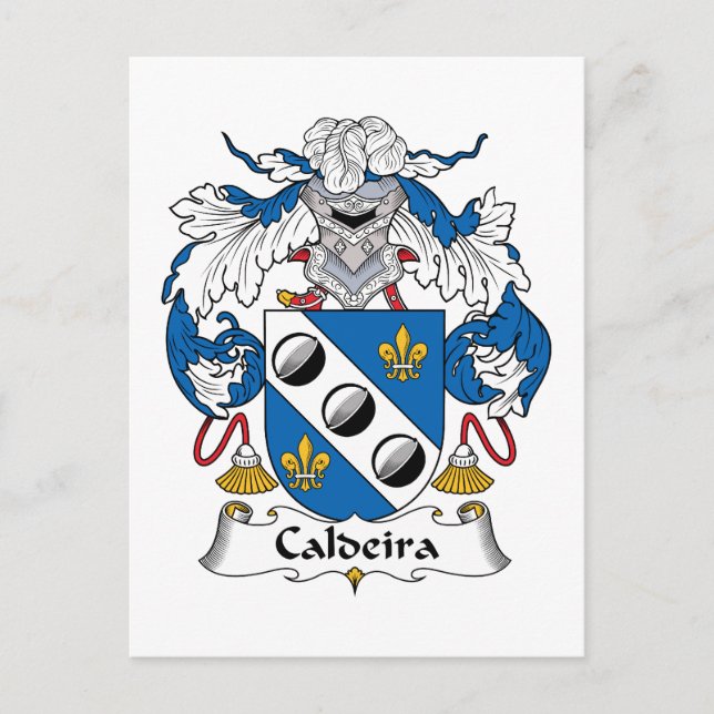 Caldeira Family Crest Postcard (Front)