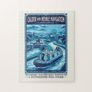 Calder and Hebble Navigation Travel Poster Jigsaw Puzzle