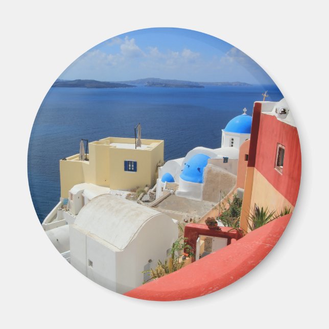 Caldera, Oia, Santorini, Greece Magnet (Front)