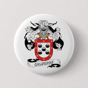 Calderon Family Crest 6 Cm Round Badge