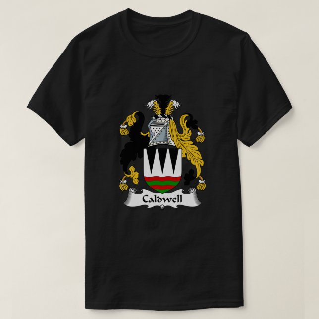 Caldwell Coat of Arms  Caldwell Family Crest T-Shirt (Design Front)