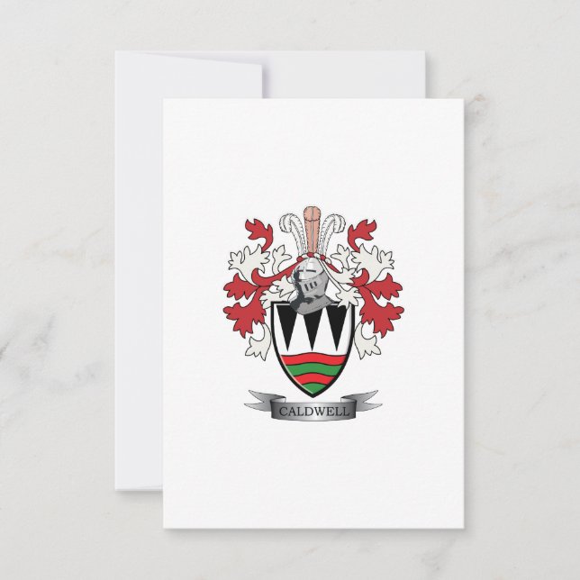 Caldwell Family Crest Coat of Arms (Front)