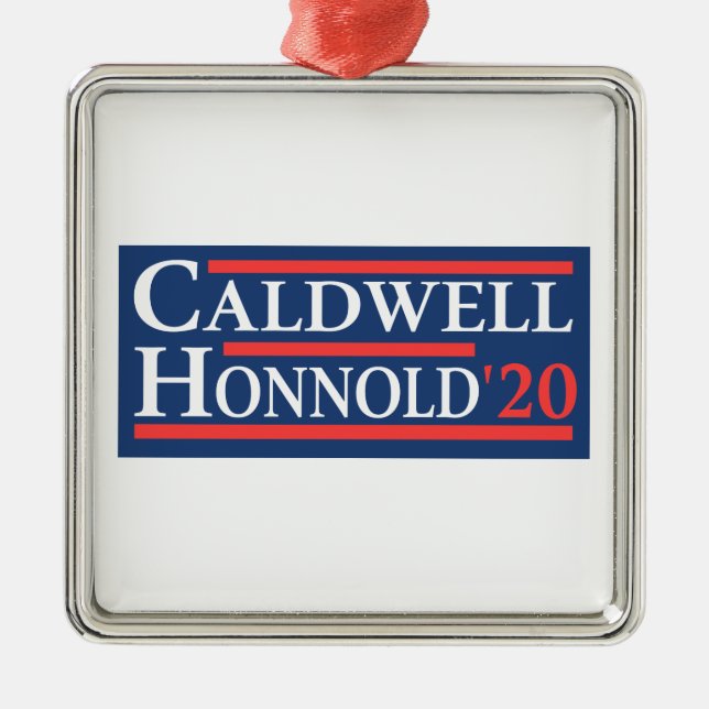 Caldwell Honnold 2020 Metal Tree Decoration (Front)