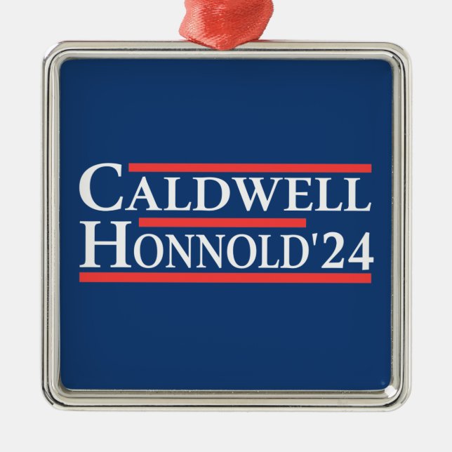 Caldwell Honnold 2024 Metal Tree Decoration (Front)