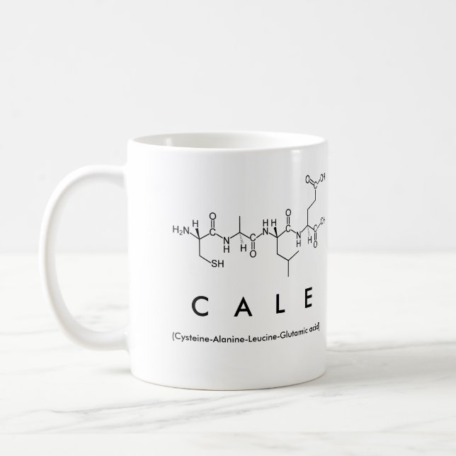 Cale peptide name mug (Left)