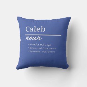 Caleb, Boy Personalised Name Definition Cushion