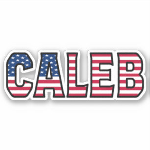 Caleb Name Vorname USA Sticker Stickerset