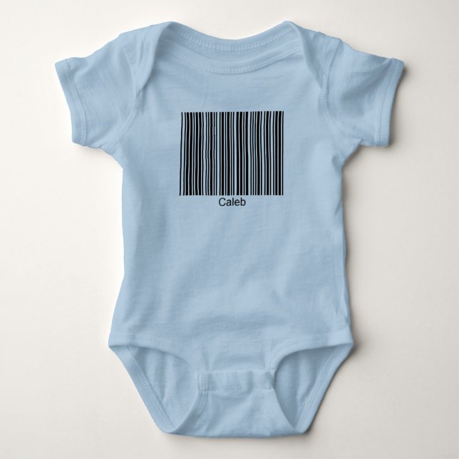 Caleb Personalised Functional Barcode Tee (Front)
