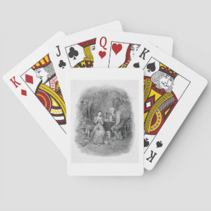 Caleb Plummer and his blind daughter, from 'Charle Playing Cards