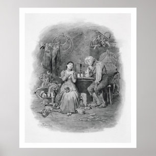 Caleb Plummer and his blind daughter, from 'Charle Poster